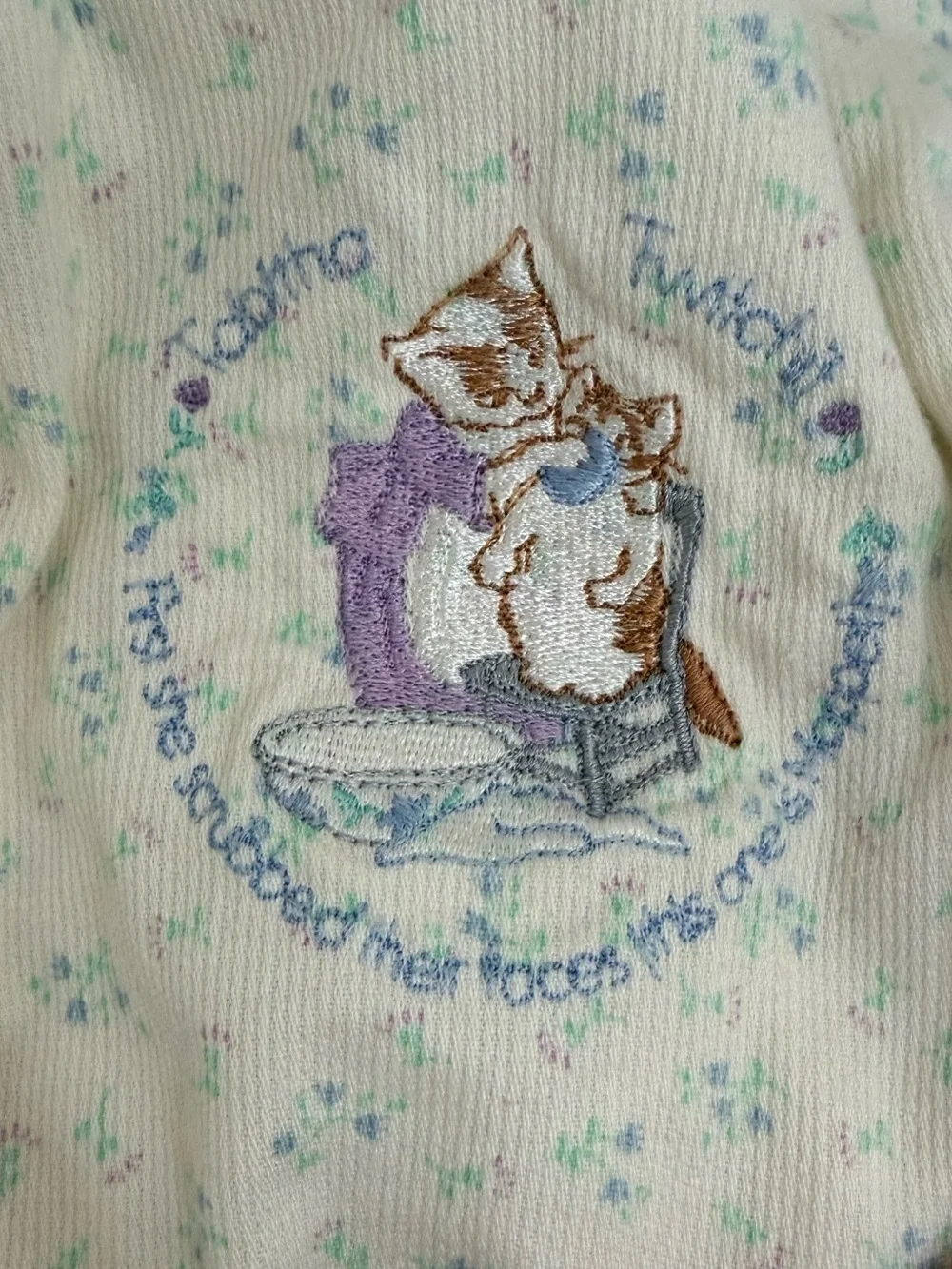 Peter Rabbit & Friends Baby Bubble Romper 24M Vintage Floral Cotton USA Cottage